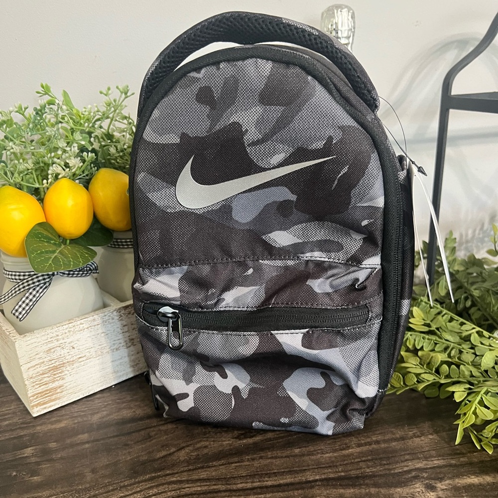 Nike Black and Gray Camouflage Lunchbox